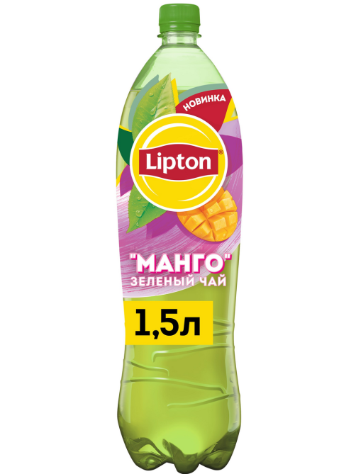 Холодный чай Lipton зеленый со вкусом манго, 1.5л