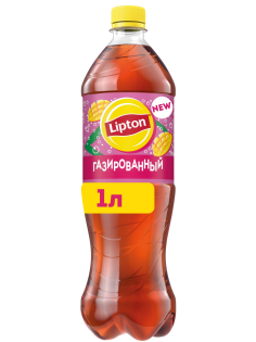 Холодный чай Lipton манго и личи черный газированный, 1л