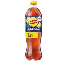 Холодный чай Lipton лимон черный газированный, 1л