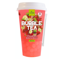 Напиток Aziano Bubble Tea клубника и банан негазированный, 450мл