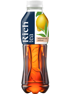 Холодный чай Rich tea черный со вкусом лимона, 500мл