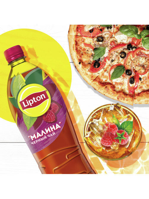 Холодный чай Lipton со вкусом малины, 1л