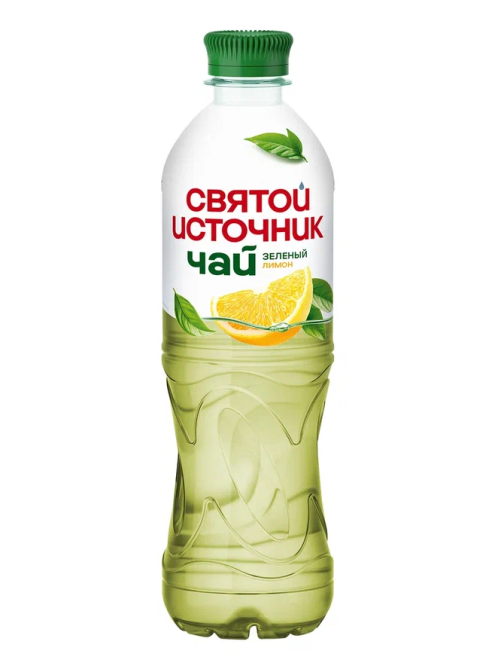 Холодный чай Святой Источник зеленый со вкусом лимона, 500мл