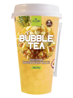 Напиток Aziano Bubble Tea ананас и маракуйя негазированный, 450мл
