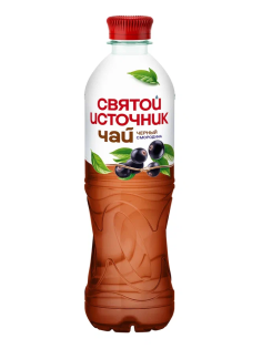 Холодный чай Святой Источник черный со вкусом смородины, 500мл