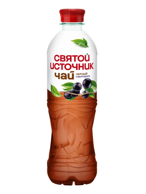 Холодный чай Святой Источник черный со вкусом смородины, 500мл