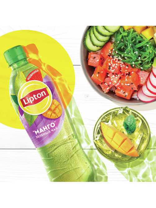 Холодный чай Lipton зеленый со вкусом манго, 500мл