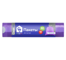 Пакеты для мусора Lomberta Overlap с затяжкой, 60л x 10шт