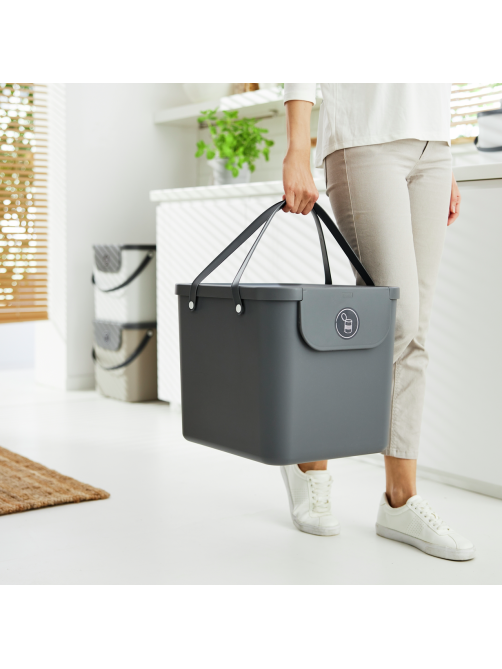 Контейнер для хранения Rotho Albula серый 40л, 34 х 36 х 40см