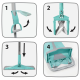 Швабра для влажной уборки Hausmann Care Clean version 2.0 с механизмом отжима, 145 x 12 x 9см