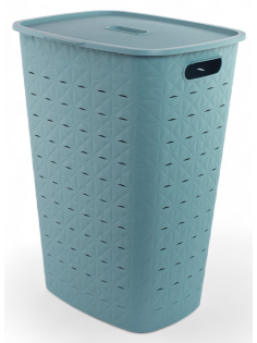 Корзина для белья Curver Softex голубая 56л, 43.5 x 33.5 x 60см