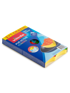 Губка для посуды Vileda Pur Colors 6 х 9см, 4 шт