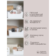 Корзина универсальная Эконова Scandi белая 3.1л, 24 х 17 х 9см