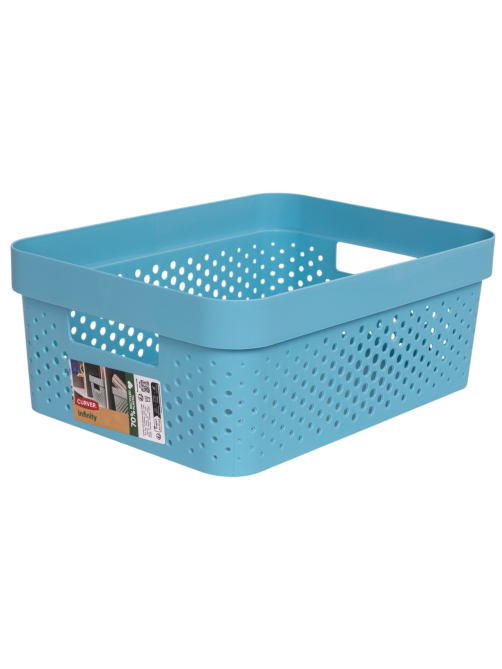Корзина для хранения Curver Infinity тюркуаз 11л, 35.6 x 26.6 x 13.6см