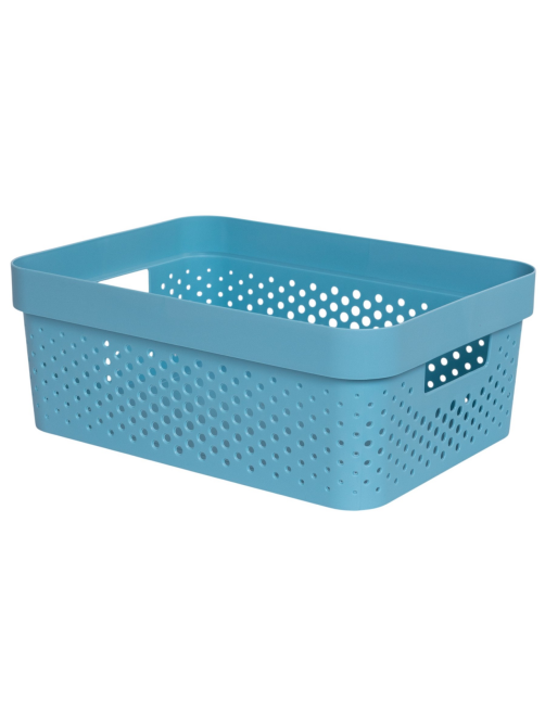 Корзина для хранения Curver Infinity тюркуаз 11л, 35.6 x 26.6 x 13.6см