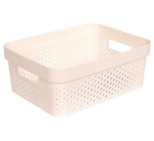 Корзина для хранения Curver Infinity молочная 11л, 35.6 x 26.6 x 13.6см