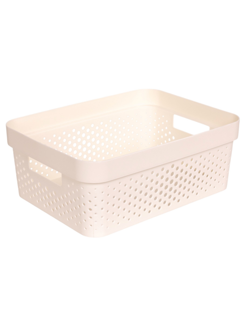 Корзина для хранения Curver Infinity молочная 11л, 35.6 x 26.6 x 13.6см