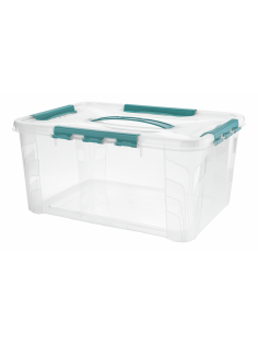 Контейнер для хранения Econova Grand Box голубой с крышкой 39 x 29 x 18, 15.3л