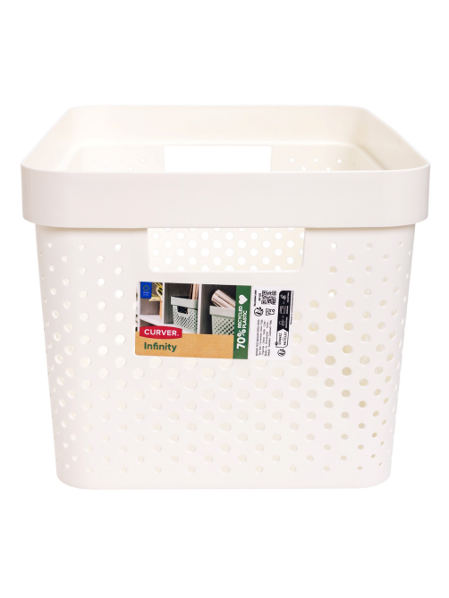 Корзина для хранения Curver Infinity молочная 17л, 35.5 x 26.2 x 21.9см