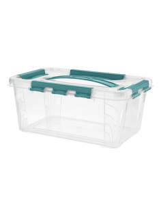 Контейнер для хранения Econova Grand Box голубой с крышкой 29 x 19 x 12.4, 4.2л