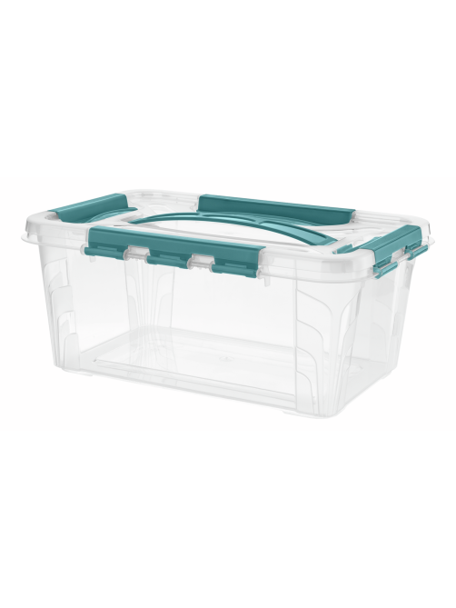 Контейнер для хранения Econova Grand Box голубой с крышкой 29 x 19 x 12.4, 4.2л