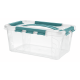 Контейнер для хранения Econova Grand Box голубой с крышкой 29 x 19 x 12.4, 4.2л