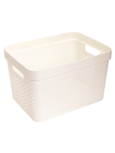 Корзина для хранения Curver Infinity молочная 17л, 35.5 x 26.2 x 21.9см