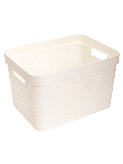 Корзина для хранения Curver Infinity молочная 17л, 35.5 x 26.2 x 21.9см