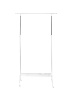 Вешалка напольная белая с перекладиной, 110 x 30 x 5.5см
