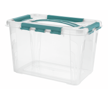 Контейнер для хранения Econova Grand Box голубой с крышкой 29 x 19 x 18см, 6.65л
