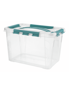 Контейнер для хранения Econova Grand Box голубой с крышкой 29 x 19 x 18см, 6.65л