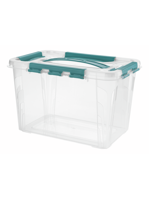 Контейнер для хранения Econova Grand Box голубой с крышкой 29 x 19 x 18см, 6.65л