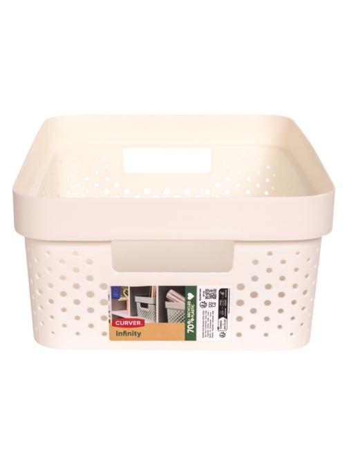 Корзина для хранения Curver Infinity молочная 11л, 35.6 x 26.6 x 13.6см