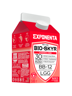 Напиток кисломолочный Exponenta Bio-Skyr обезжиренный киви и клубника, 500г