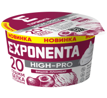 Продукт кисломолочный Exponenta High-pro Вишня-пломбир обезжиренный с высоким содержанием белка, 160г