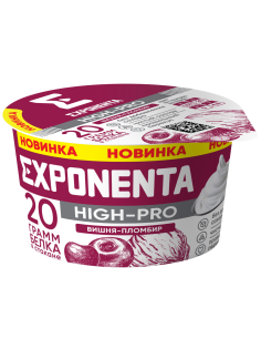 Продукт кисломолочный Exponenta High-pro Вишня-пломбир обезжиренный с высоким содержанием белка, 160г