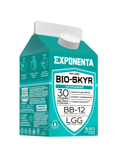 Напиток кисломолочный Exponenta Bio-Skyr обезжиренный натуральный, 500г