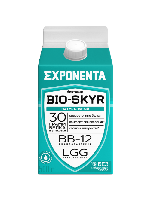 Напиток кисломолочный Exponenta Bio-Skyr обезжиренный натуральный, 500г