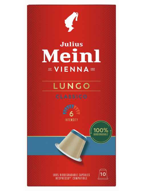 Кофе в капсулах Julius Meinl Lungo Classico Bio для кофемашин Nespresso 10шт, 56г
