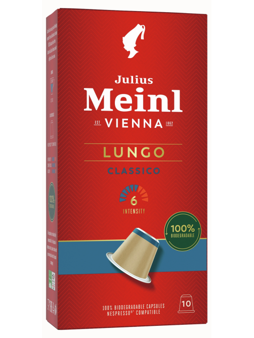 Кофе в капсулах Julius Meinl Lungo Classico Bio для кофемашин Nespresso 10шт, 56г