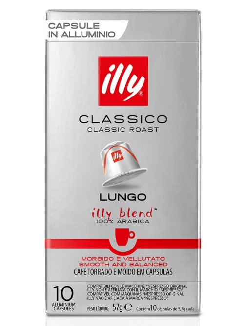 Кофе в капсулах Illy Classico Lungo для кофемашин Nespresso 10шт, 57г