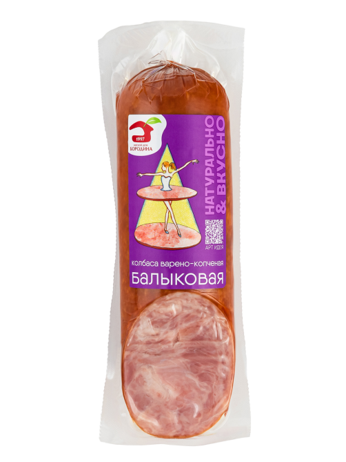 Колбаса Мясной дом Бородина Балыковая варено-копченая, 350г