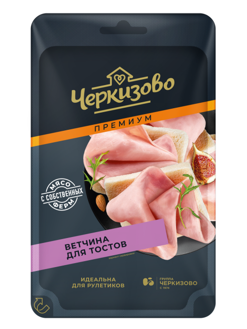 Ветчина Черкизово Премиум для тостов из свинины вареная нарезка, 100г
