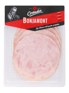 Ветчина из свинины Cortador Bonjamon вареная нарезка, 120г