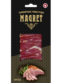 Грудка утиная Magret сырокопченая нарезка, 75г