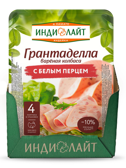 Колбаса Индилайт Грантаделла с белым перцем, 120г
