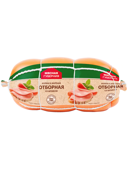 Колбаса Мясная губерния отборная со шпиком вареная, 500г