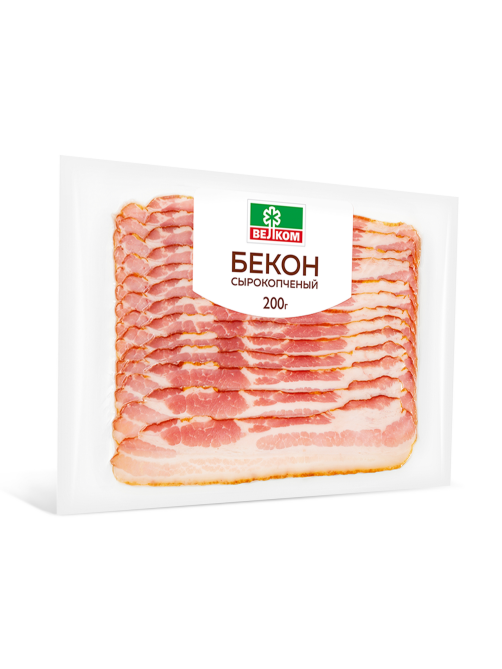 Бекон Велком сырокопченый нарезка, 200г