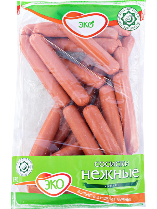 Сосиски Эколь Халяль Нежные, ~1.4кг