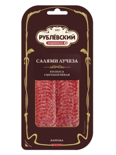 Салями Рублевский Лучеза сырокопченая нарезка, 70г